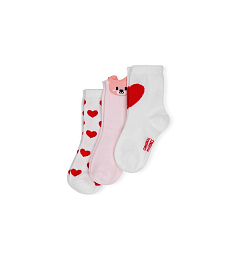 Носки 3 пары с принтом сердец и мишек от бренда Original Marines