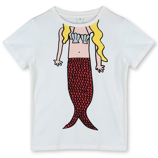 Футболка MERMAID от бренда Stella McCartney kids Белый