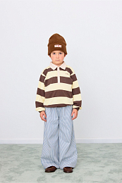 Поло STRIPES Yellow-Brown от бренда Tinycottons