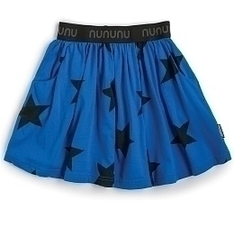 Юбка ярко-синего цвета со звездами от бренда NuNuNu