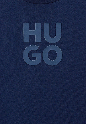 Футболка Navy Logo от бренда HUGO Темно-синий