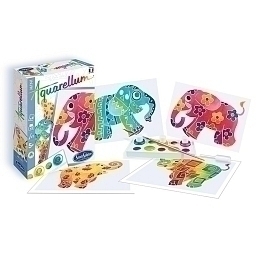 Акварельная раскраска «Слоны», мини от бренда SentoSphere