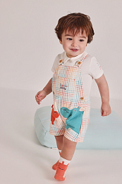 Боди и полукомбинезон в разноцветную клетку от бренда Boboli