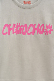 Футболка-кроп ChooChoo от бренда CHOOCHOO Серый