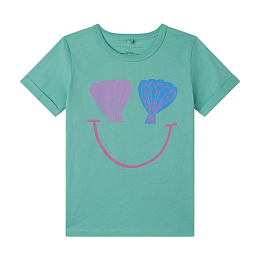 Футболка Seashell Smile от бренда Stella McCartney kids Зеленый