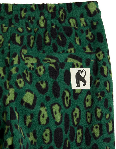 Джоггеры LEOPARD FLEECE GREEN от бренда Mini Rodini