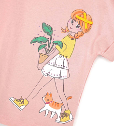 Футболка Pink Cat от бренда Original Marines Розовый