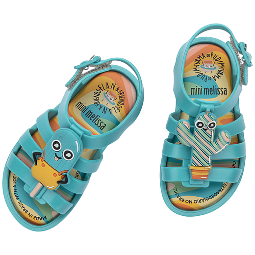 Сандалии FLOX+TURMA DO PUDIM бирюзовые от бренда MELISSA