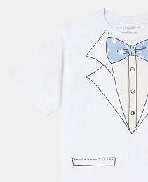 Футболка Tuxedo Graphic от бренда Stella McCartney kids Белый