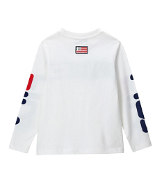 Лонгслив с надписью на рукавах от бренда Original Marines