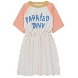 Платье Paradiso Tiny  бело-оранжевое от бренда Tinycottons