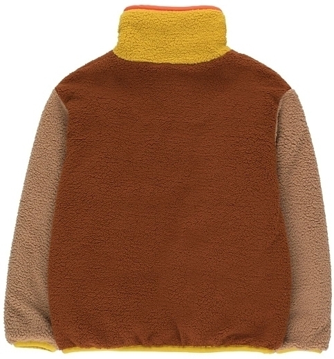 Куртка коричневая с яркими элементами от бренда Tinycottons