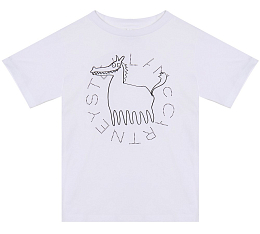 Футболка Horse от бренда Stella McCartney kids Белый