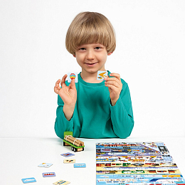 Пазл с карточками Транспорт от бренда Banana Panda