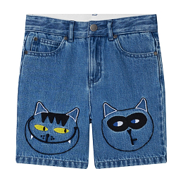 Шорты джинсовые с котами от бренда Stella McCartney kids