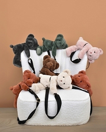 Сумка Мишка-обнимашка терракотового цвета от бренда Doudou et Compagnie