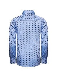 Рубашка голубая с принтом от бренда Trussardi