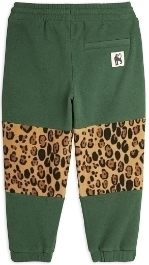 Спортивные штаны зеленого цвета от бренда Mini Rodini