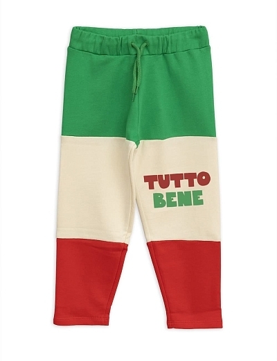 Штаны с надписью TUTTO BENE от бренда Mini Rodini