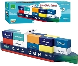 Паром с разноцветными контейнерами от бренда Vilac