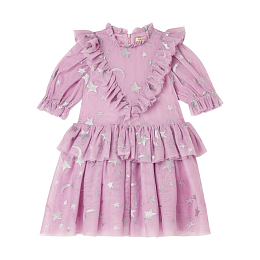 Платье Lilac Silver Stars от бренда Stella McCartney kids