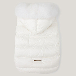 Конверт White с опушкой из натурального меха от бренда Anna Leon