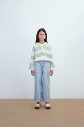 Штаны с подворотом голубого цвета от бренда Tinycottons