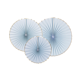 Декоративные круги Синяя пастель и золото 3 шт от бренда Tim & Puce Factory