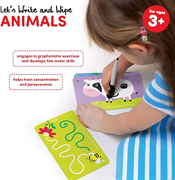 Обучающие карточки с заданиями Животные от бренда Banana Panda