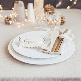 Таблички для стола Белый с золотом 8 шт от бренда Tim & Puce Factory