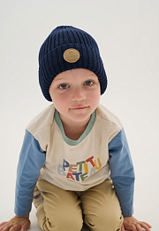 Шапка Knot merino fleece night blue от бренда Peppihat