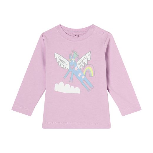 Лонгслив розовый с единорогом от бренда Stella McCartney kids