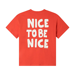 Футболка Nice to be nice от бренда Stella McCartney kids Красный