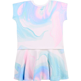 Платье с нежным принтом в стиле Tie Dye от бренда Karl Lagerfeld Kids