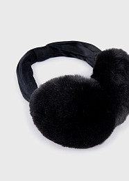 Ободок с меховыми ушками черного цвета от бренда Mayoral