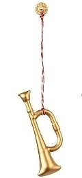 Металлическая елочная игрушка Труба золотая от бренда Maileg