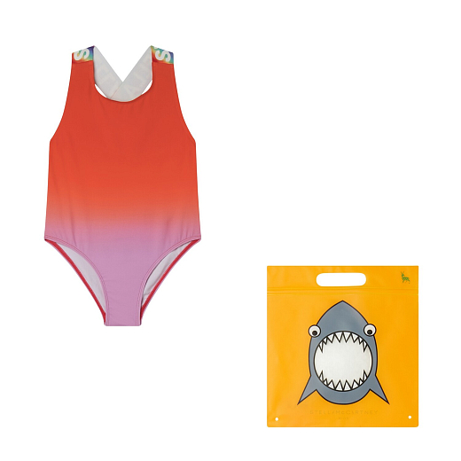 Купальник Logo Tape Ombre от бренда Stella McCartney kids