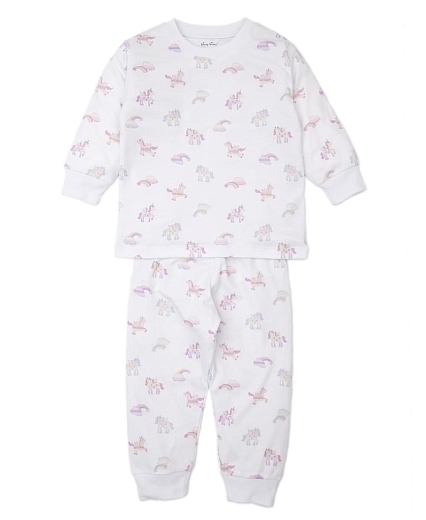 Пижама белая с единорогами и радугой от бренда Kissy Kissy