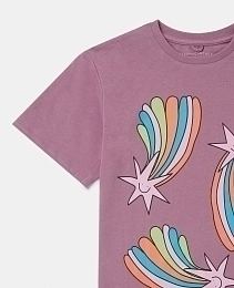 Футболка Dusty Pink Stars Graphic от бренда Stella McCartney kids Фиолетовый