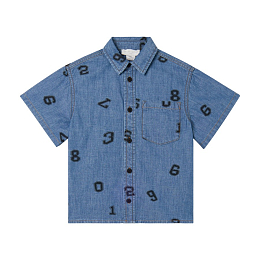 Рубашка Numbers Print от бренда Stella McCartney kids