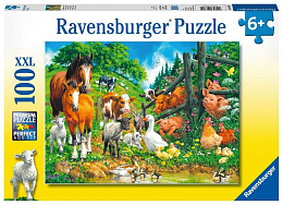 Пазл «Встреча животных», 100 эл. от бренда Ravensburger
