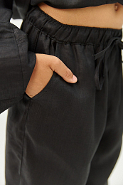 Штаны LINEN Black от бренда Liqlo