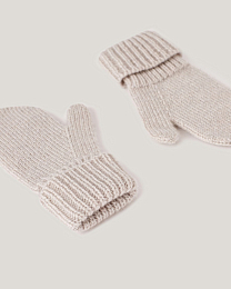 Варежки бежевого цвета от бренда Anna Leon