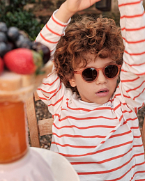 Очки KIDS Oval Sunglasses-Breakfast Art-Fig Pink от бренда Olivio and Co
