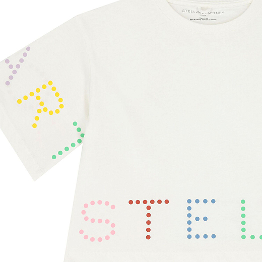 Футболка Stella Graphic от бренда Stella McCartney kids Молочный