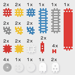 Конструктор Blue 35 mini деталей от бренда Marioinex