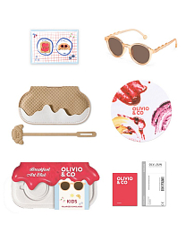 Очки KIDS Oval Sunglasses-Breakfast Art-Apricot от бренда Olivio and Co