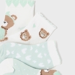 Носки бирюзового цвета с медведями 4 пары от бренда Mayoral