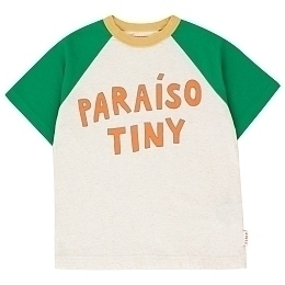 Футболка Paradiso Tiny бело-зеленая от бренда Tinycottons Белый Зеленый