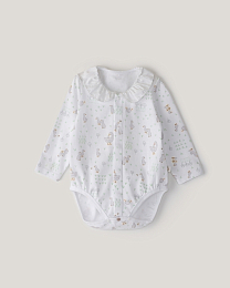 Набор боди с воротником розового, зеленого, белого цвета от бренда Anna Leon